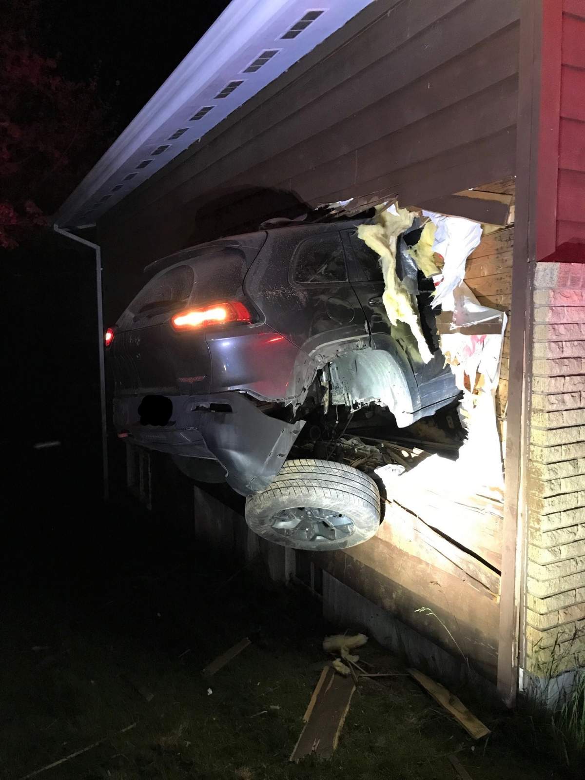 A photo of the crash shortly after first responders arrived on the scene.