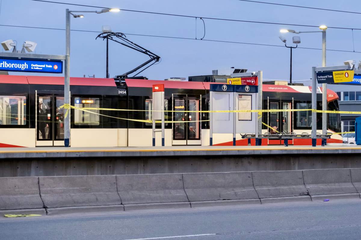 One man rushed to hospital in life threatening condition after stabbing at Marlborough C-train station.