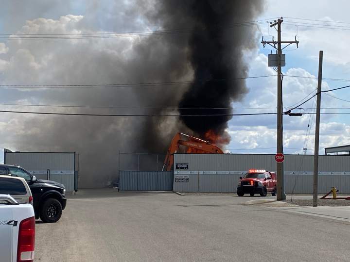 Billows of smoke seen from Saskatoon scrap metal yard during fire ...