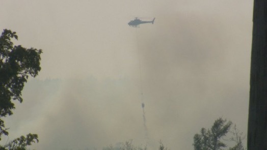 Nova Scotia's Department of Natural Resources and Renewables (DNRR) confirmed it had received a report of a new fire in the Sandy Lake West area of Hammonds Plains, and had rerouted air and ground support there.