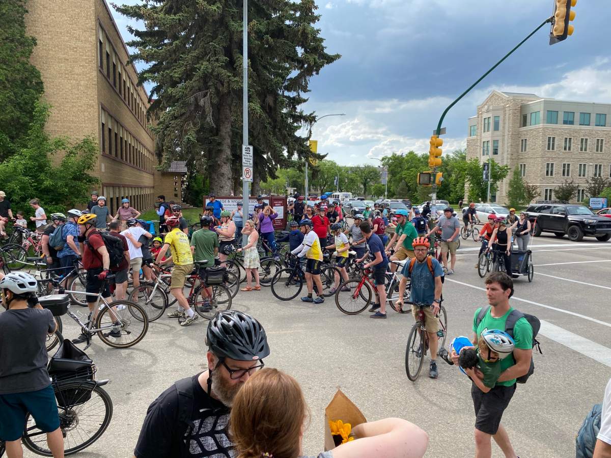 Cyclists rang their bells in honour of Fox.