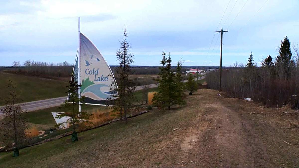 The entrance of the City of Cold Lake in northeastern Alberta in May 2023.