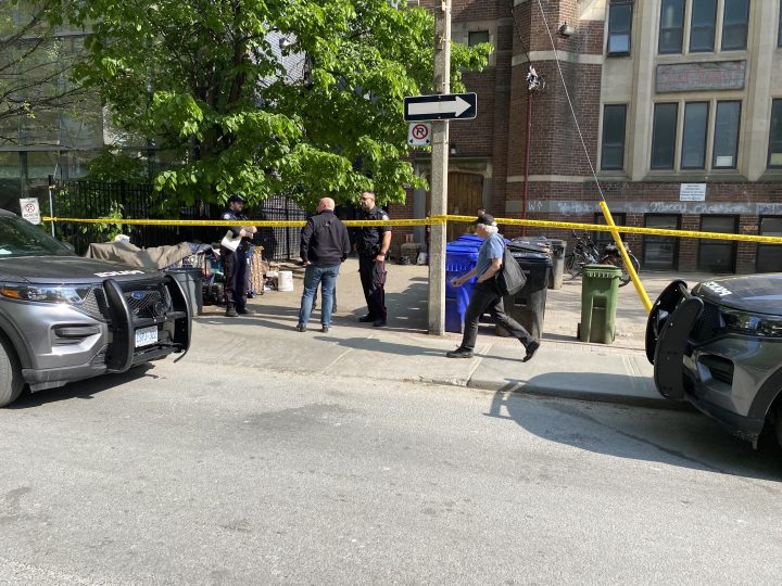 Toronto police said a man was fatally stabbed in the area of Charles and Yonge streets on May 15, 2023.