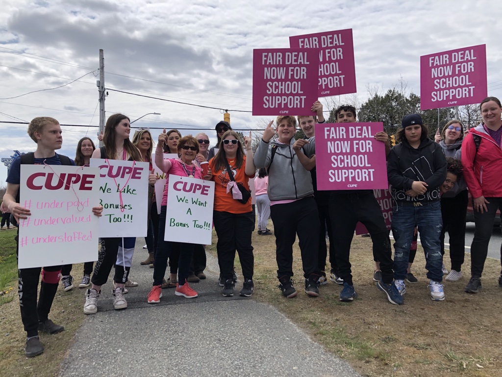 Halifax-area school support workers are on strike, after talks broke down between the union and province over wages.