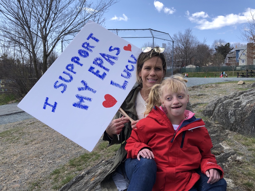 Heather Langley, whose daughter Lucy is in Grade 5 at Burton Ettinger Elementary, said EPAs are dedicated workers who deserve better pay.