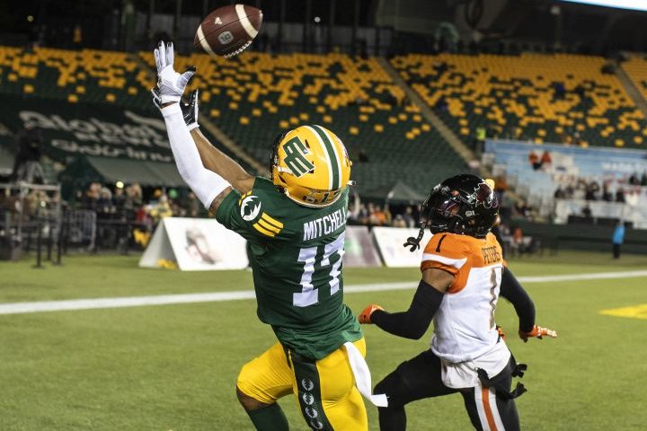 Edmonton Elks’ Dillon Mitchell looking to become just 4th CFL receiver to hit 2,000 yards