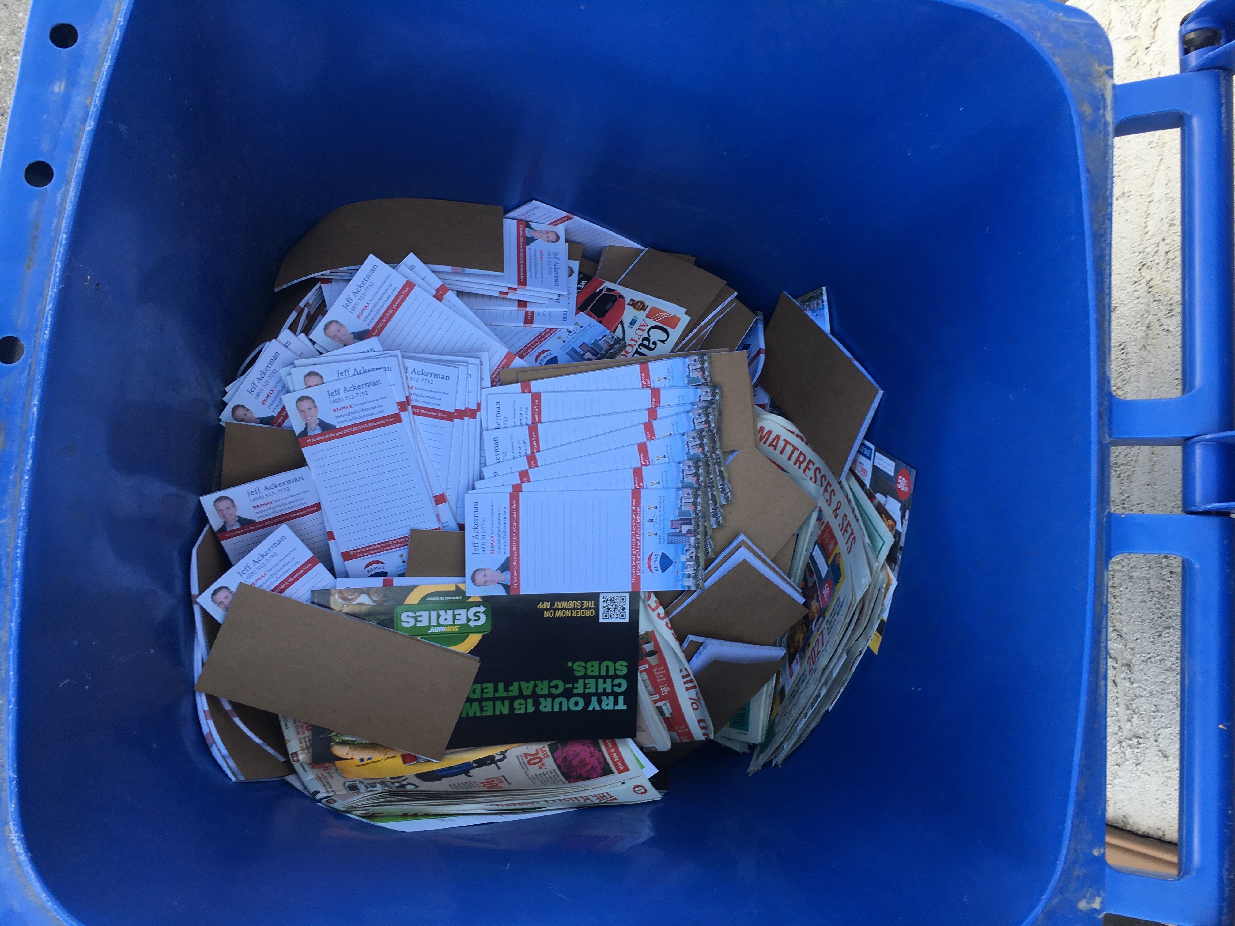 Bin Dump Reveals Big Surprise And Anger Against Canada Post Calgary   Notepads Dumped 3 