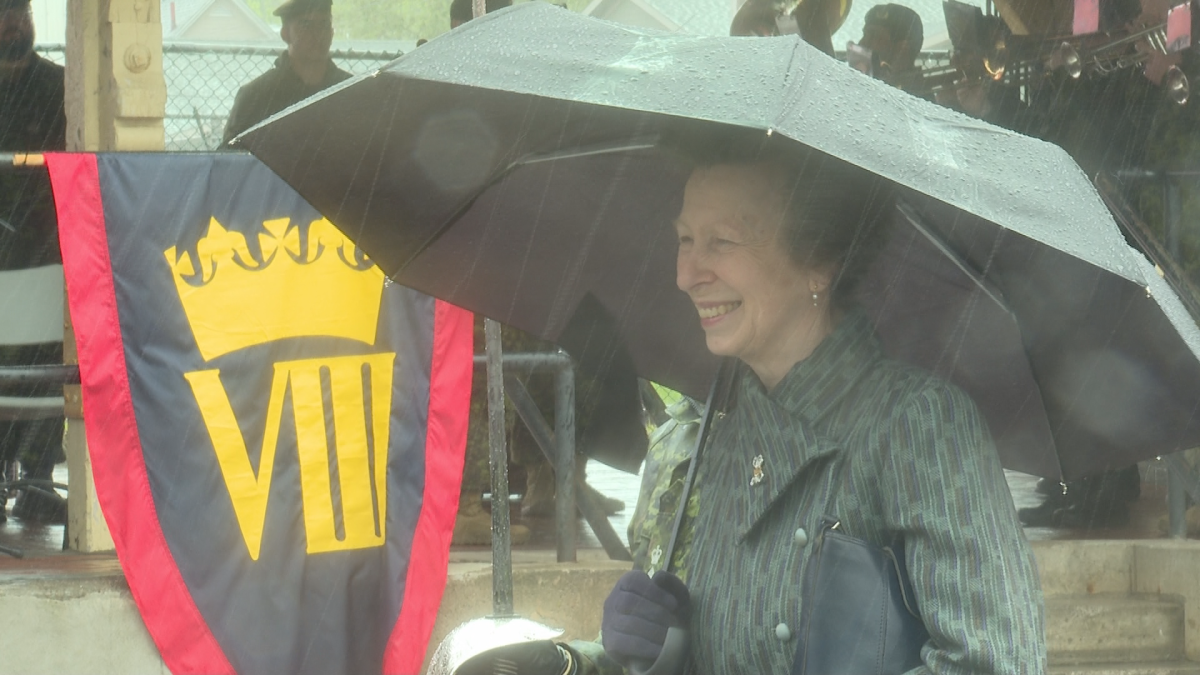 The Princess Royal is the colonel-in-chief of the 8th Canadian Hussars.