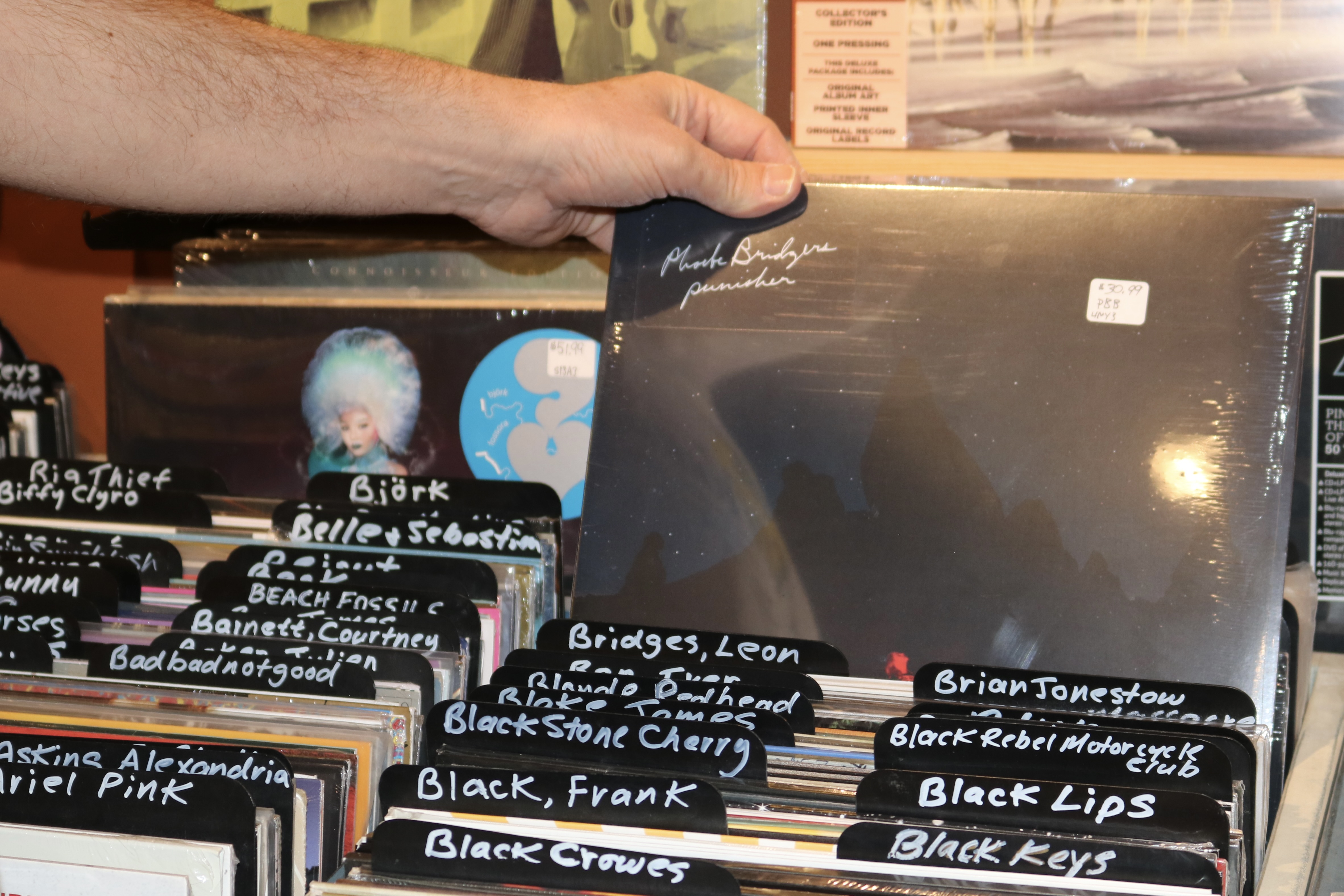 Records at Alleycats Music in downtown Orillia.