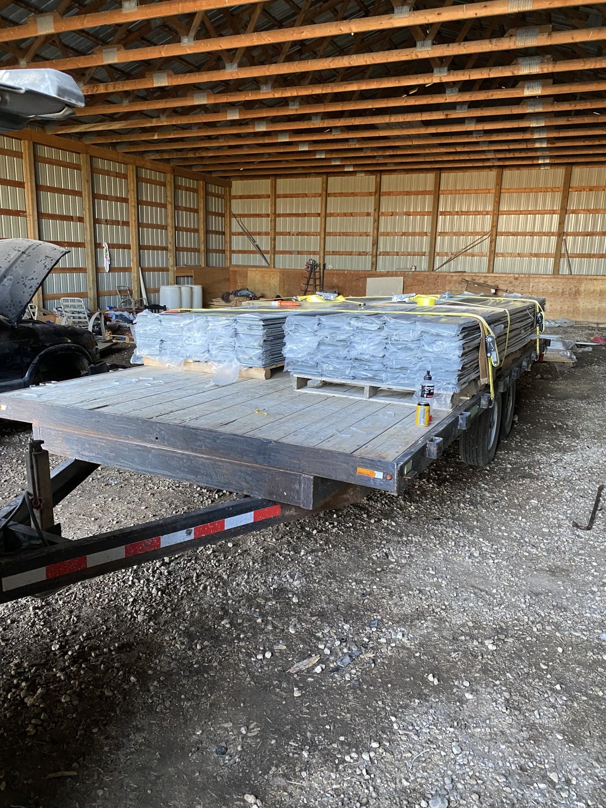 A stolen trailer was one of many items found at a property in the RM of Lac du Bonnet.