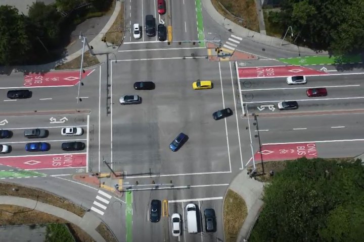 Making Surrey’s intersections safer can include removing right-hand turn slip lanes
