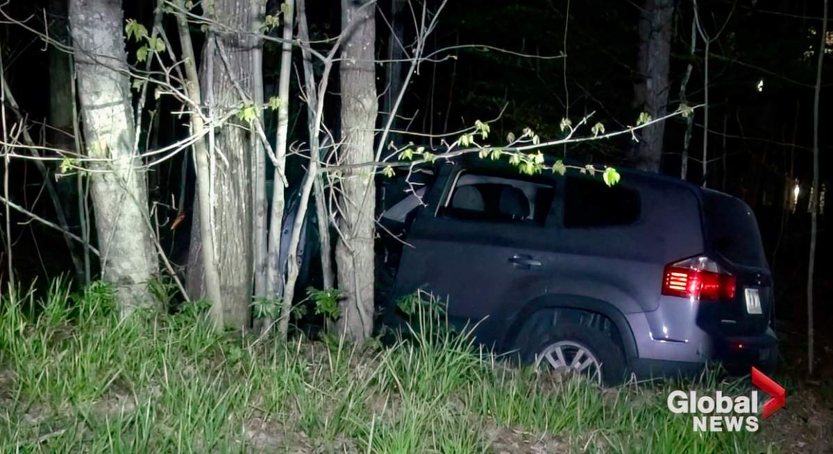 OPP found a vehicle crashed off Kennedy Drive near the scene of a house fire.