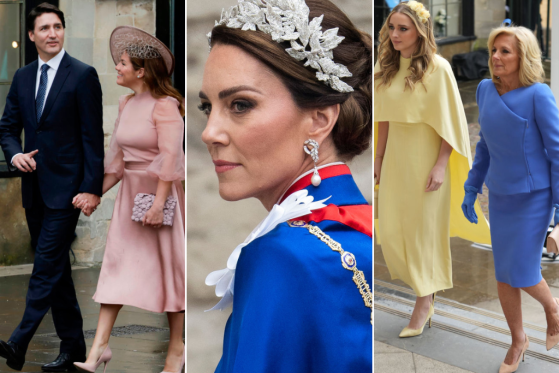 Guests arrive for the coronation of King Charles.