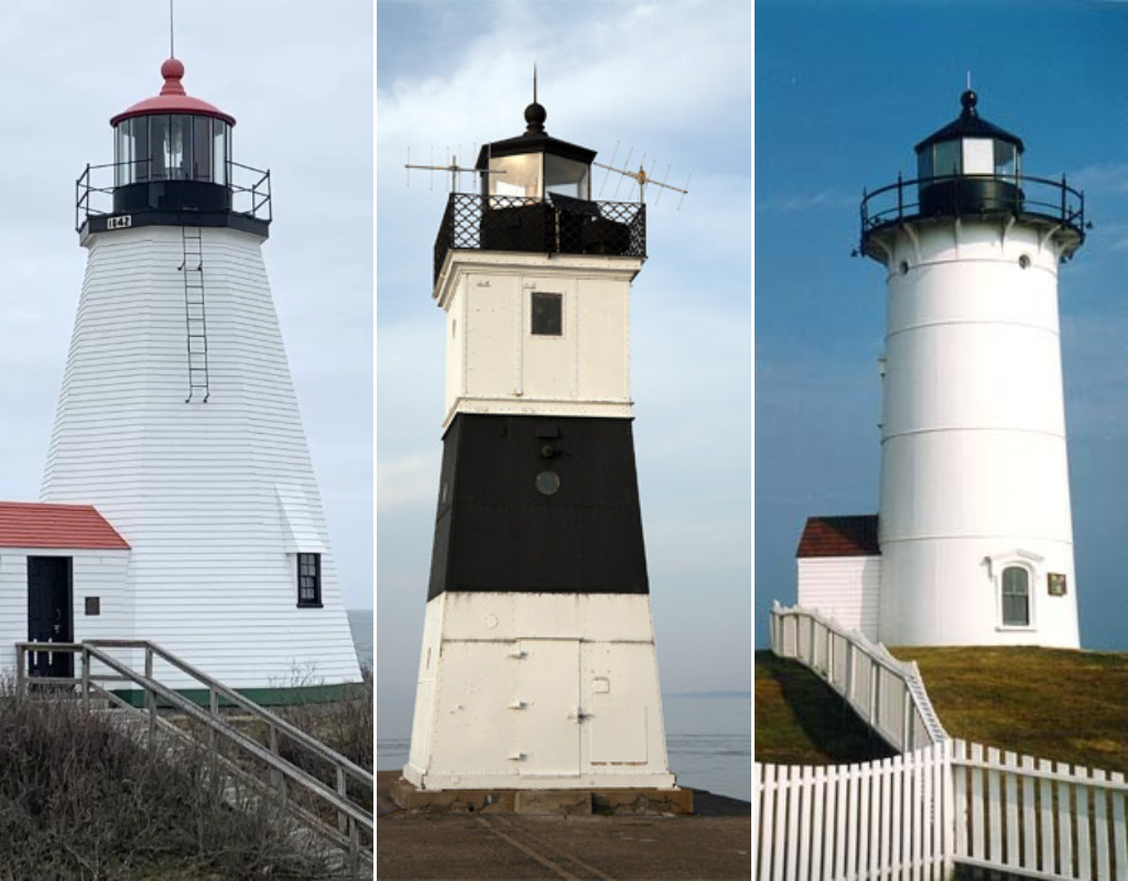 A few of the lighthouses that will be offered for free in the U.S.