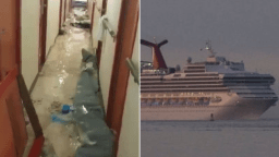 Cruise ship Carnival Sunshine was rocked by a storm over the weekend, delaying the ship’s return to port in Charleston, S.C.