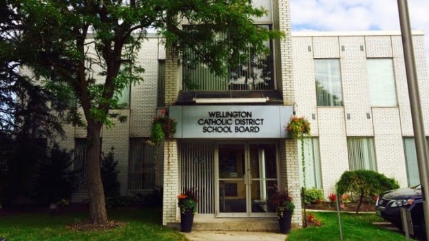 Head office of Wellington Catholic District School Board on Woolwich St. in Guelph.