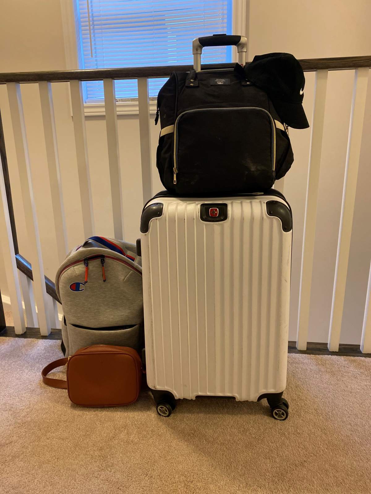 Graziella Mitri's packed bags after her flight was cancelled May 19.