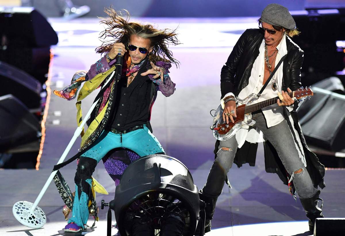 Aerosmith in concert.