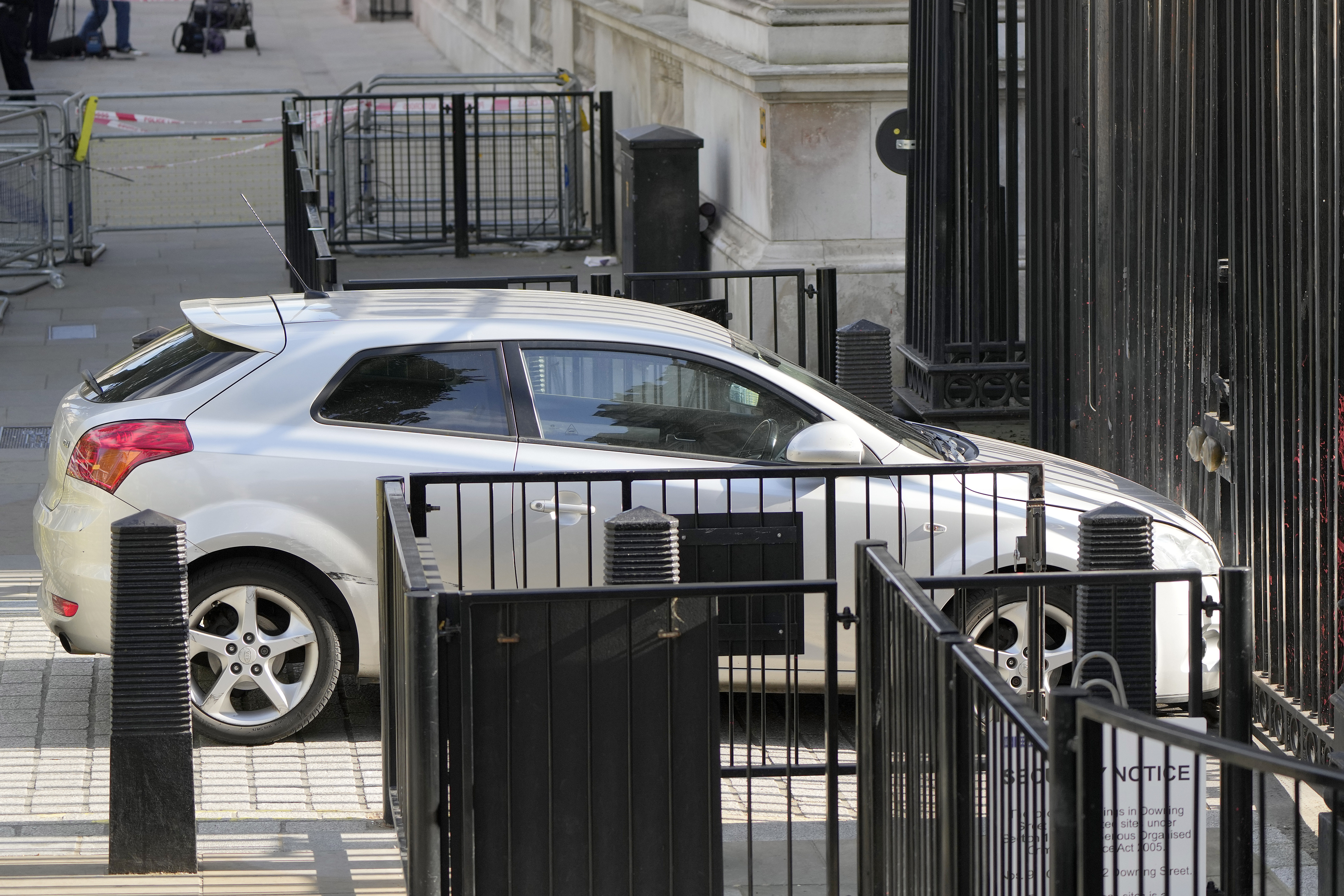 Man who crashed into Downing St. gates in London released — then rearrested on another charge