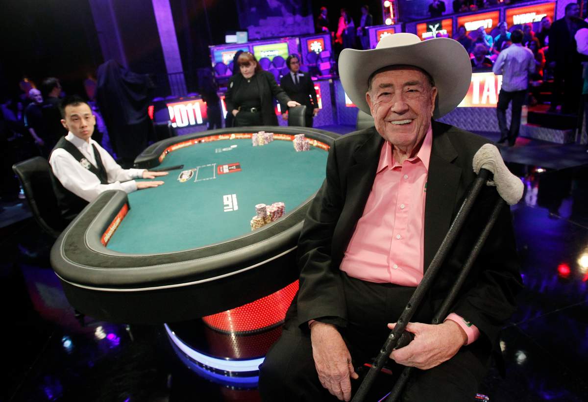 Doyle Brunson pictured at the poker table