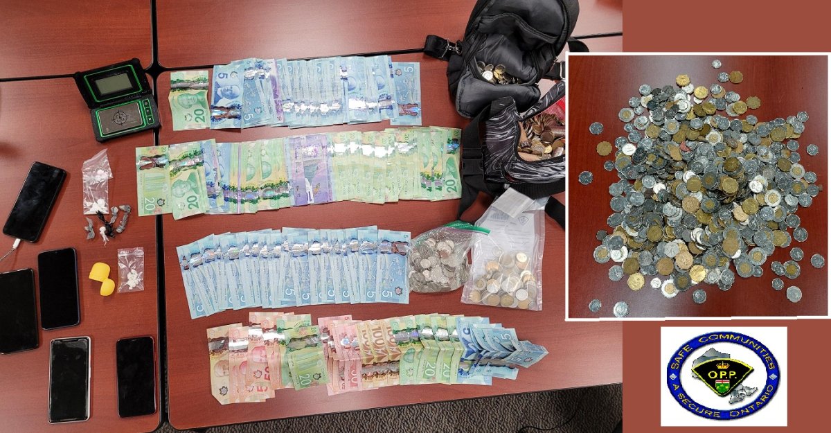 Drugs and cashed were seized following a traffic stop in Marmora and Lake on May 1, 2023.