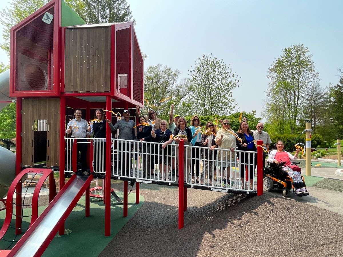 The new Eby Farm Playground features a rubberized surface, which surrounds a multilevel play structure, according to a release from the city.
