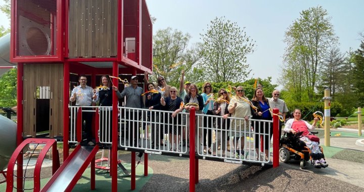 City’s first accessible playground opens in Waterloo Park  | Globalnews.ca