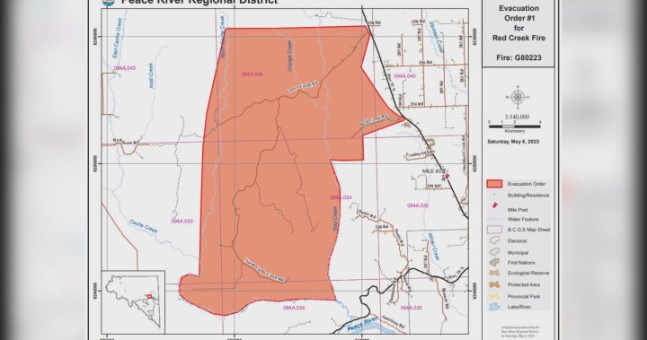 Wildfire evacuation order issued for Red Creek and Lower Cache