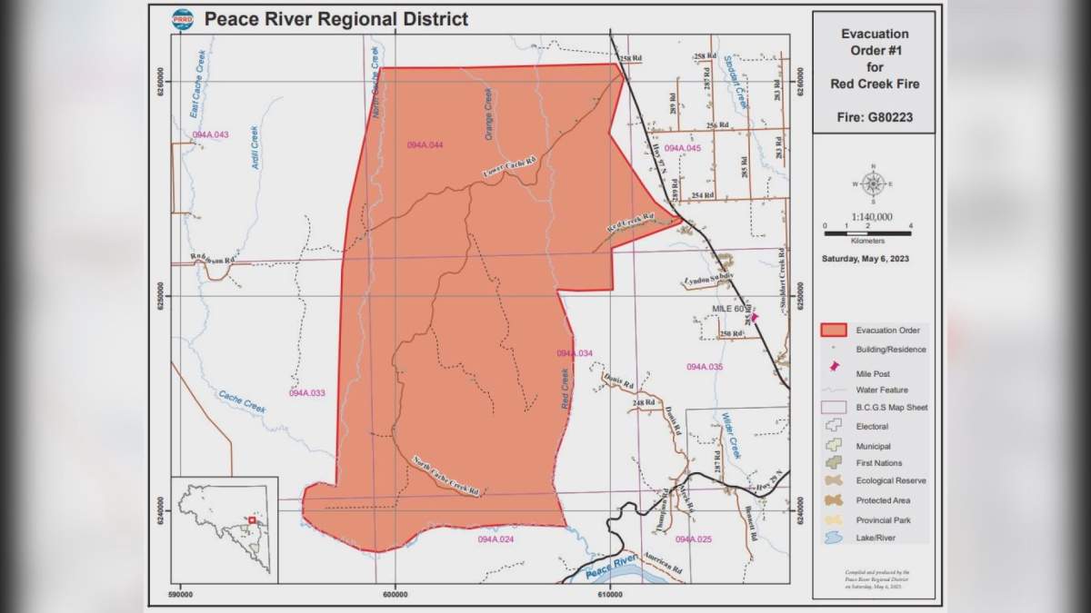 evacuation order map red creek