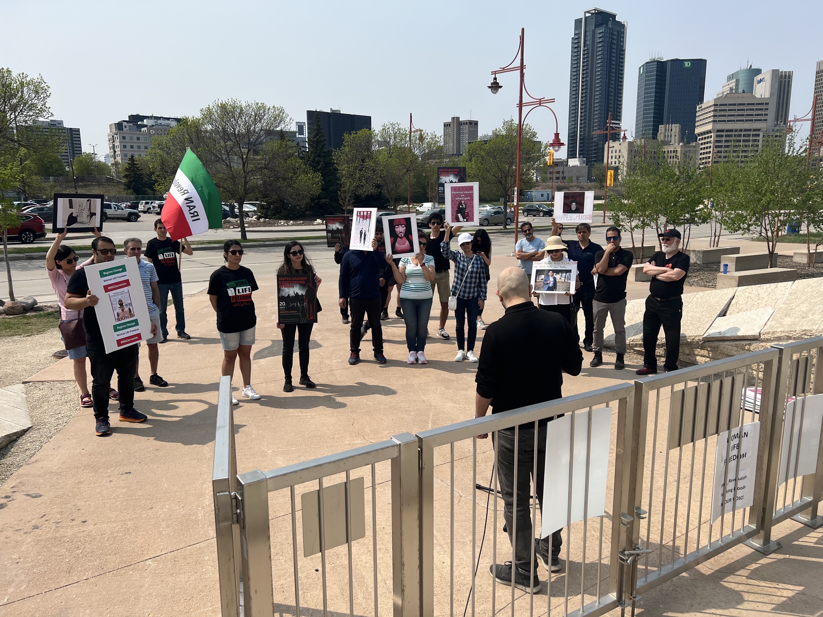 Winnipeg’s Iranian community condemns executions, demands action at CMHR rally