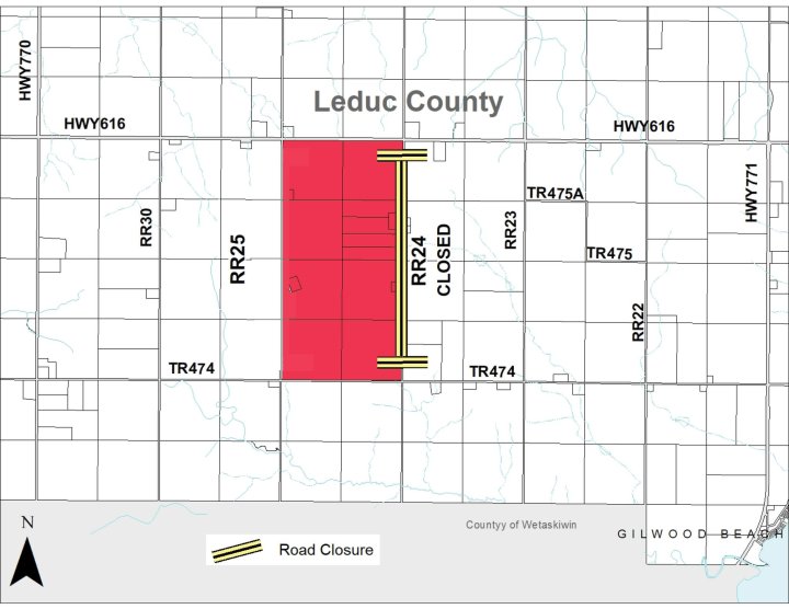 Leduc County remains under fire watch, evacuation order reduced