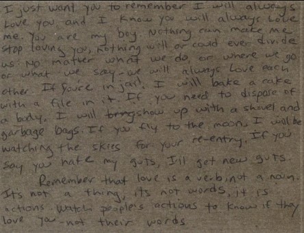 The first page of the letter.