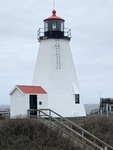 Plymouth Light Station, with an octagonal wooden structure dates to 1842, stands near Cape Cod Bay and Plymouth Bay, April 5, 2023, in Plymouth, Mas