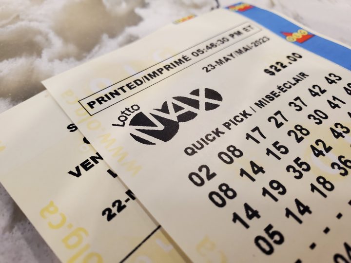 A Lotto Max ticket is seen in this file image.