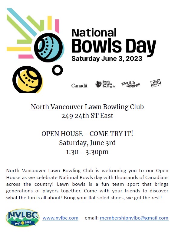 North Vancouver Lawn Bowling Club National Bowls Day Open House