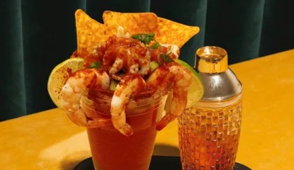 This refreshing summer dish is inspired by a famous Mexican cocktail, it has all the original spice, sauces and tangy taste which contains shrimps, octopus, squid, fruit, cucumber, orange soda and Clamato.