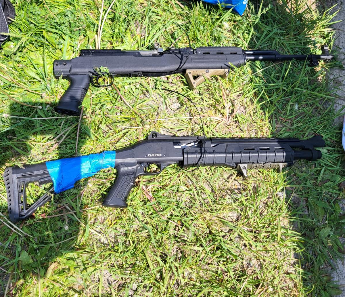 Police said two firearms were seized in Markham.