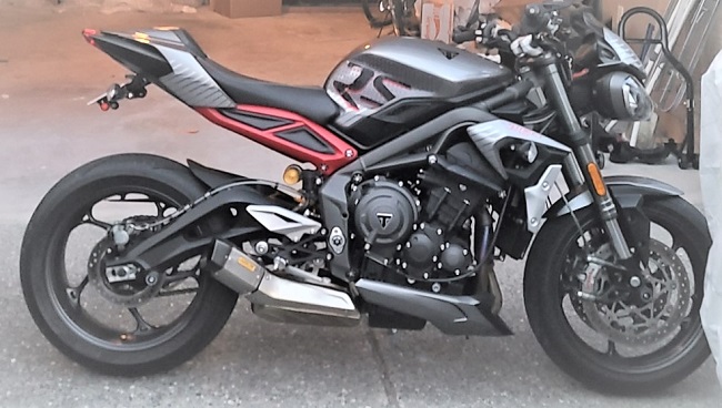 Surrey RCMP say they arrested the rider of this motorcycle after he was clocked at 200 km/h and fled from police. 