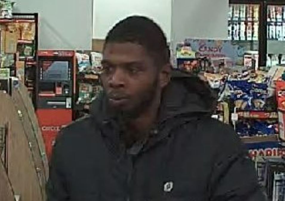 Suspect wanted in two retail robberies in downtown Toronto on April 25, 2023.