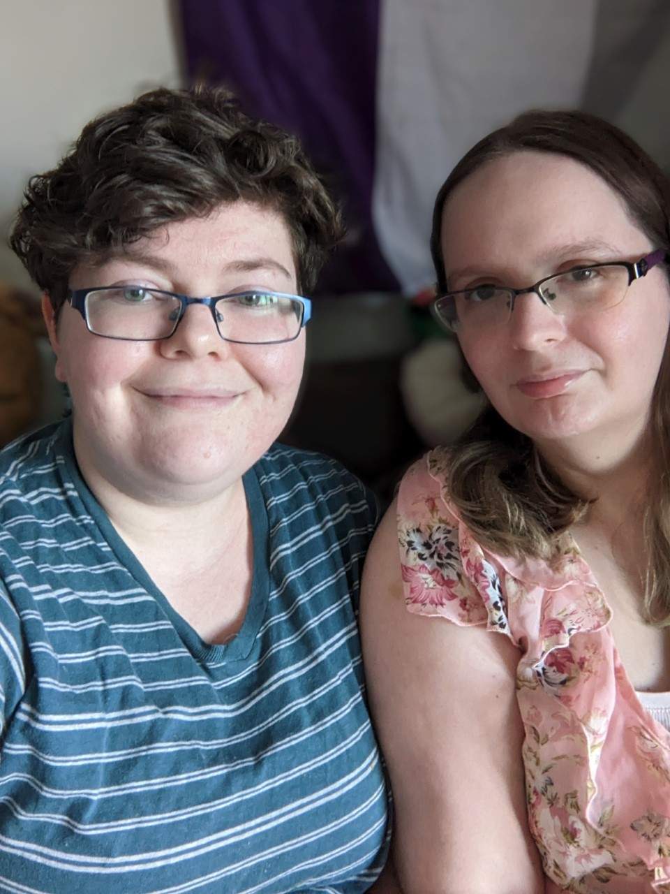 Jules Hill, 26 with their partner Kellie Coulter, 28 live in Barrie, Ont., and are struggling with pressure inflation is putting on their lives.
