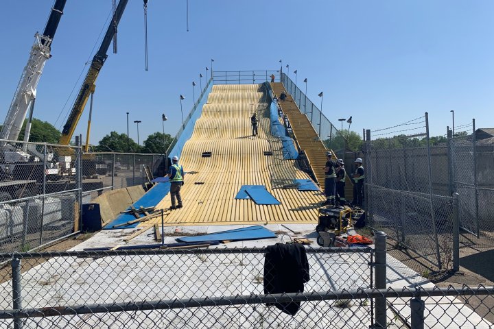Big yellow slide at Edmonton EXPO demolished after 49 years