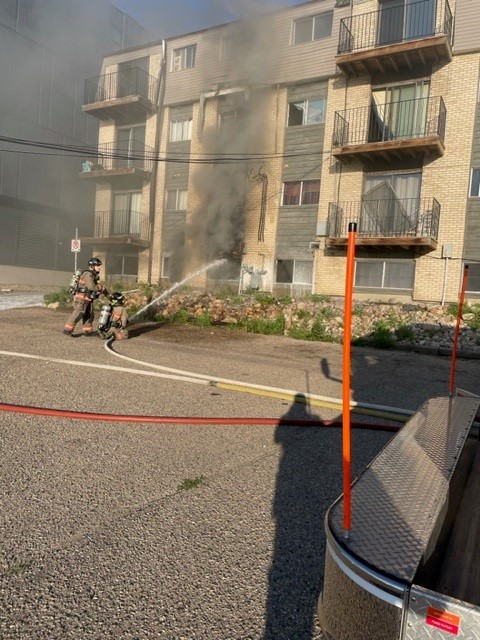 Saskatoon’s Fire Department fought a blaze early Wednesday morning.