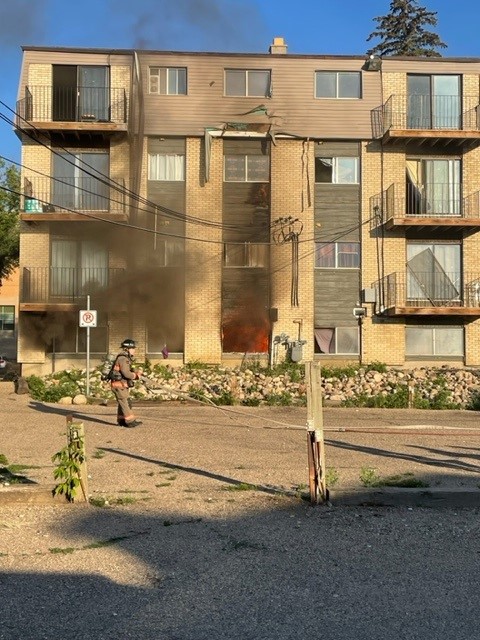 Saskatoon's Fire Department fought a blaze early Wednesday morning.