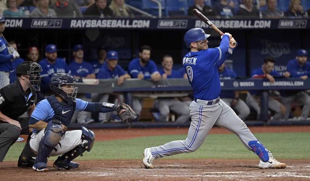 TORONTO, ON - April 7 - Jays Catcher Danny Jansen waits for his