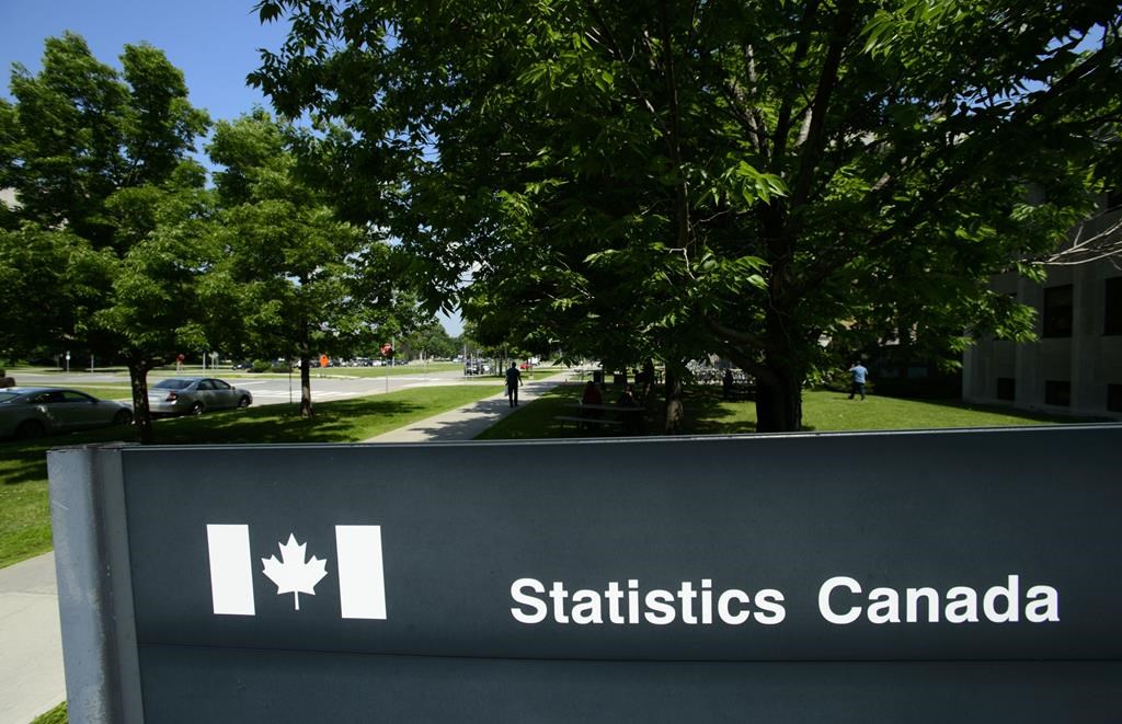 A Statistics Canada sign is pictured in Ottawa on Wednesday, July 3, 2019. Statistics Canada says the amount Canadians owe relative to their income rose in the first quarter of the year as their disposable income fell even as debt levels continued to rise. THE CANADIAN PRESS/Sean Kilpatrick.
