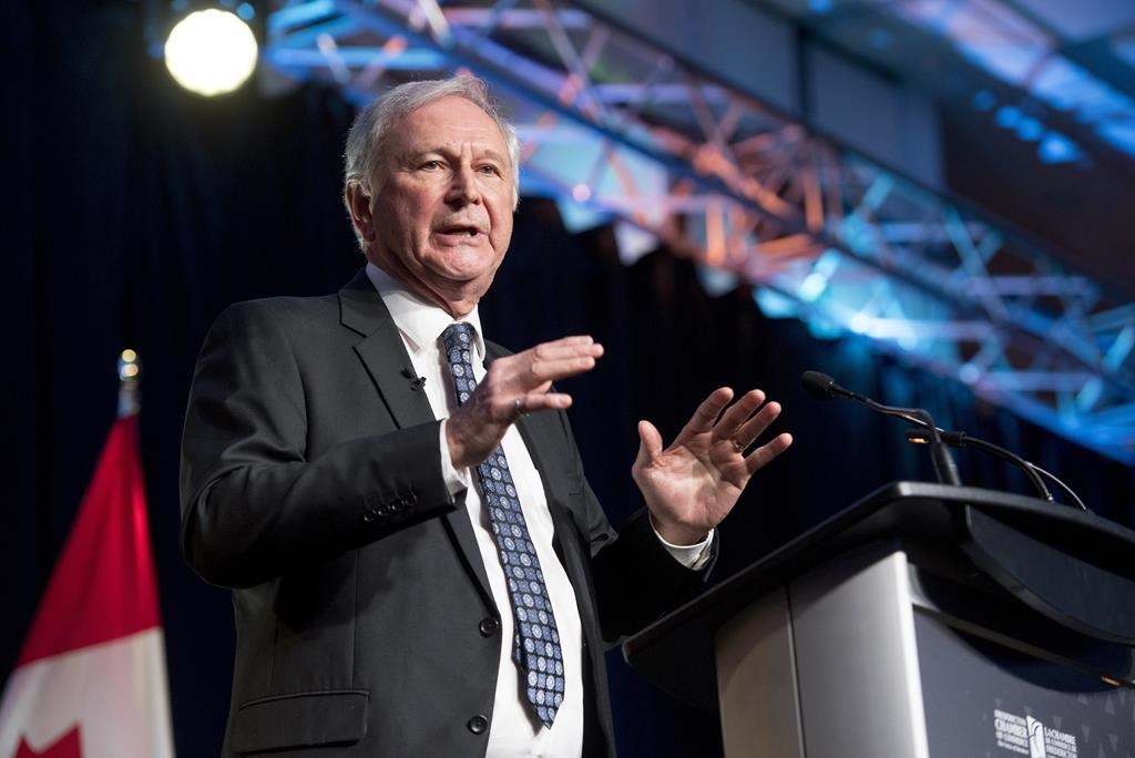 Премиерът на Ню Брънзуик Блейн Хигс произнесе речта си за