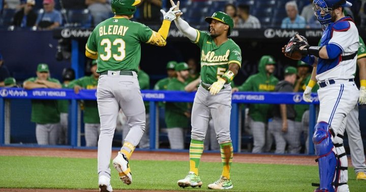 Langeliers’s late homer lifts A’s over Jays 5-4