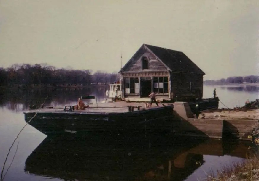 The store was brought to Saint John by barge, floated down the St. John River in the 60s.