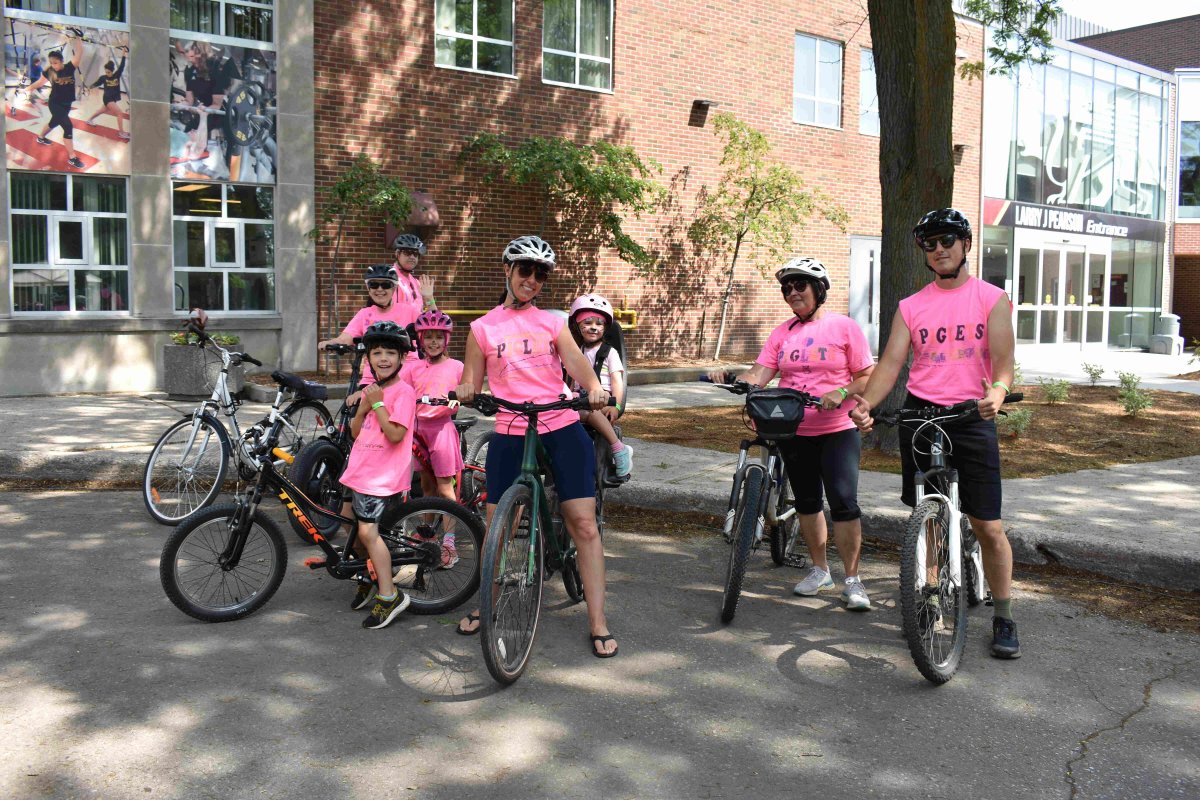 The Piglets Team, one of many cyclists that took part in the 10th annual Tour de Guelph on Sunday.
