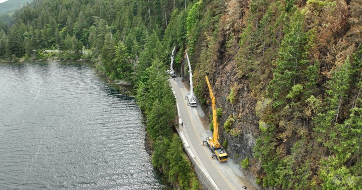 Highway 4 closed in both directions due to wind at Cameron Lake Bluffs